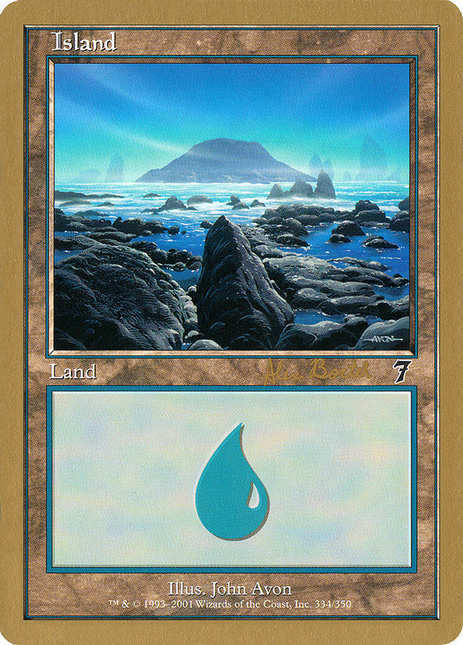 Island (ab334) (Alex Borteh) [World Championship Decks 2001] | Exor Games Bridgewater