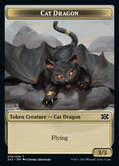 Cat Dragon // Soldier Double-sided Token [Double Masters 2022 Tokens] | Exor Games Bridgewater