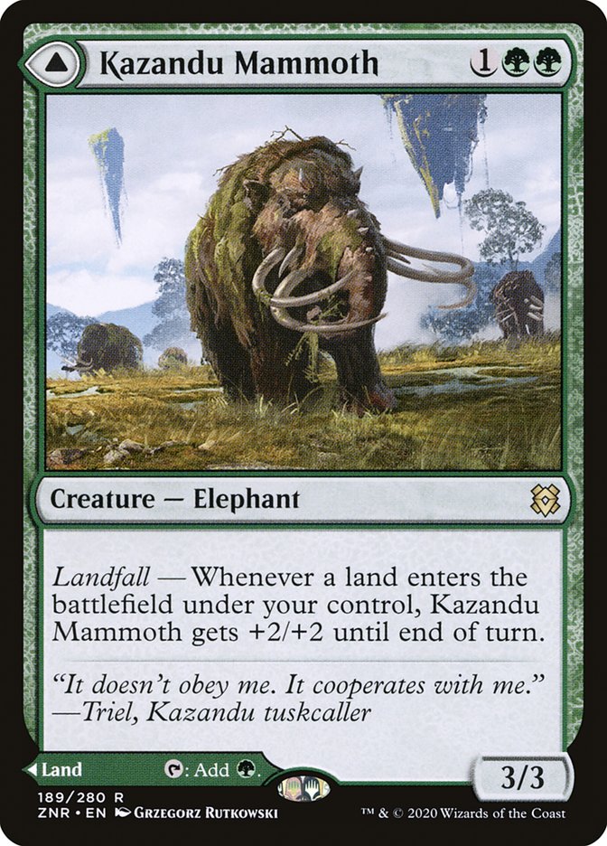 Kazandu Mammoth // Kazandu Valley [Zendikar Rising] | Exor Games Bridgewater