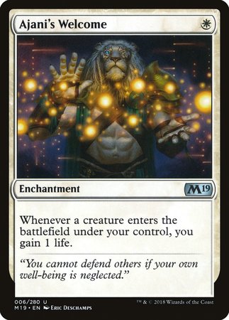 Ajani's Welcome [Core Set 2019] | Exor Games Bridgewater