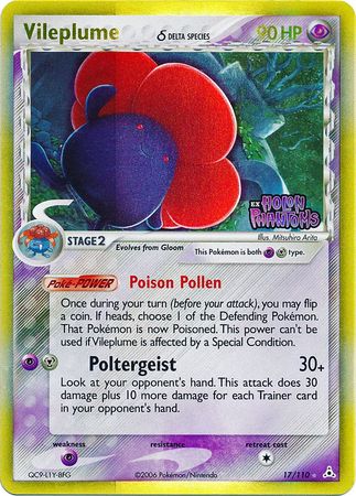 Vileplume (17/110) (Delta Species) (Stamped) [EX: Holon Phantoms] | Exor Games Bridgewater