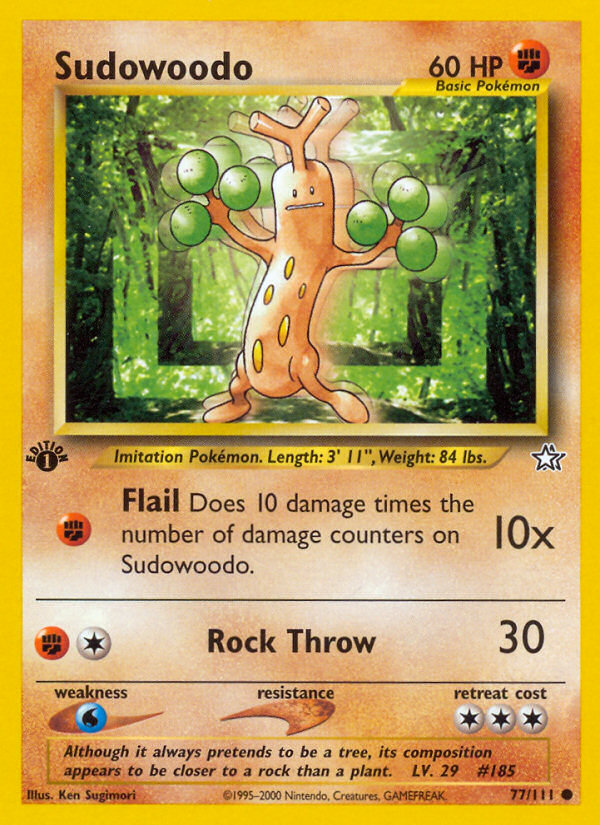 Sudowoodo (77/111) [Neo Genesis 1st Edition] | Exor Games Bridgewater