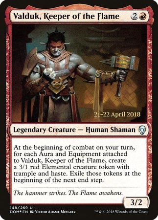 Valduk, Keeper of the Flame [Dominaria Promos] | Exor Games Bridgewater