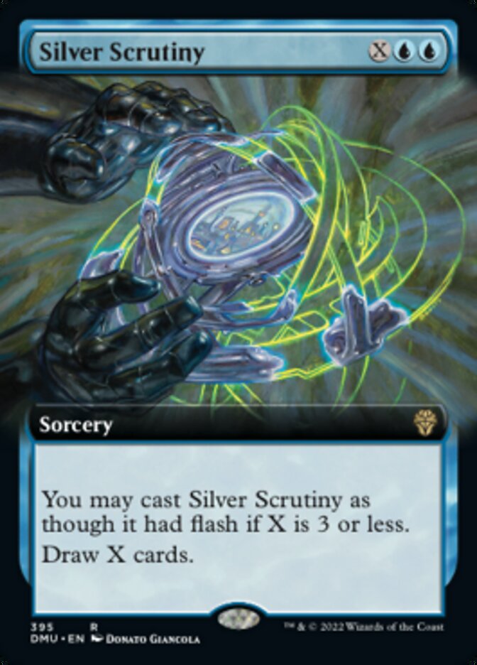 Silver Scrutiny (Extended Art) [Dominaria United] | Exor Games Bridgewater