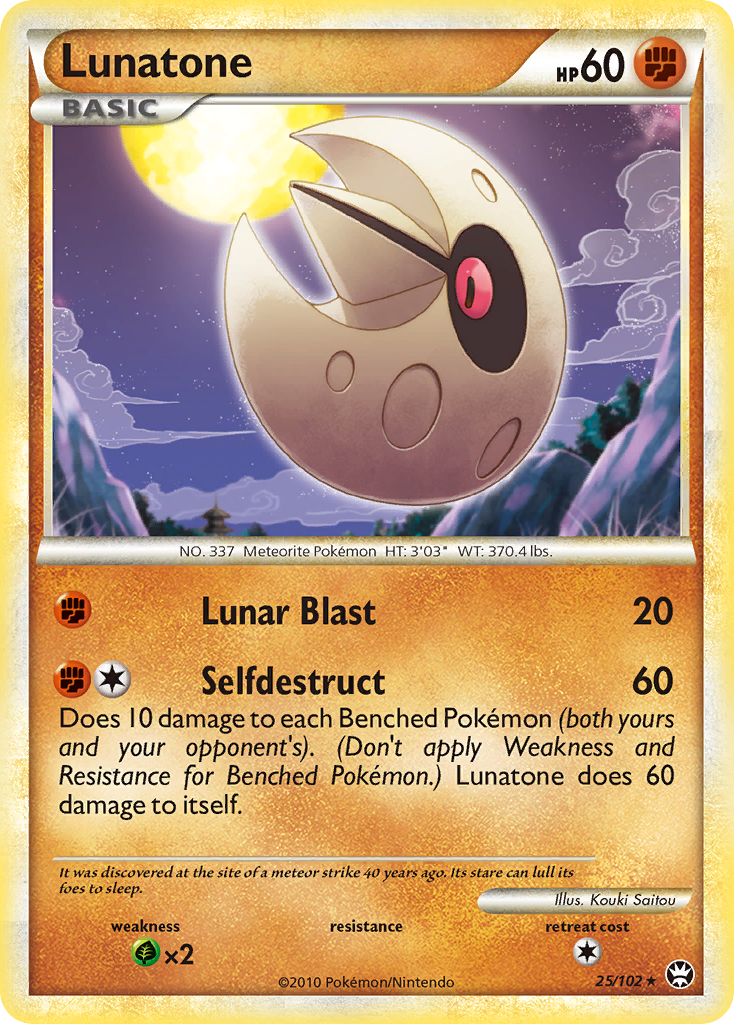 Lunatone (25/102) [HeartGold & SoulSilver: Triumphant] | Exor Games Bridgewater