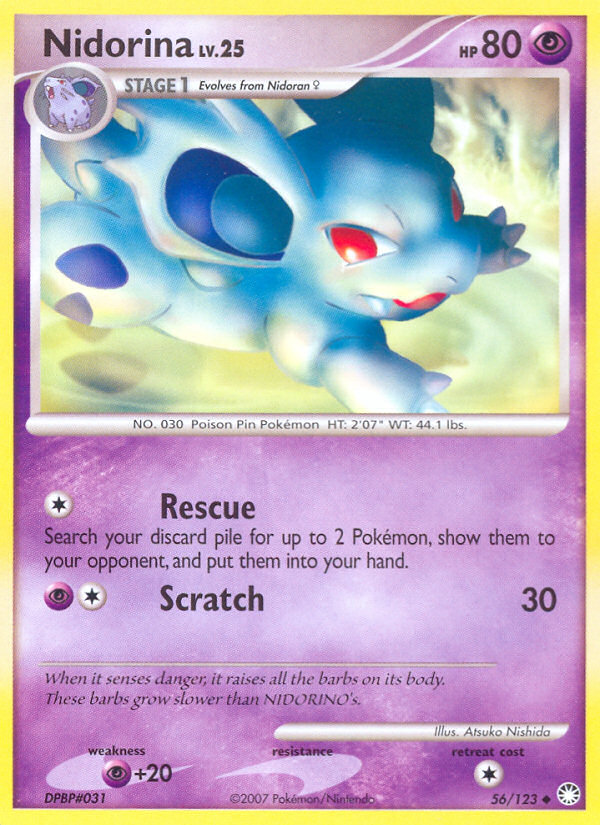 Nidorina (56/123) [Diamond & Pearl: Mysterious Treasures] | Exor Games Bridgewater