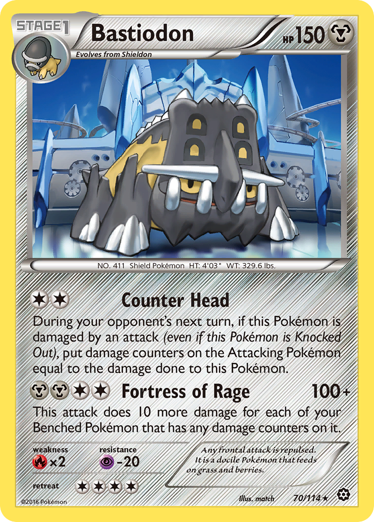 Bastiodon (70/114) [XY: Steam Siege] | Exor Games Bridgewater