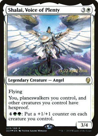 Shalai, Voice of Plenty [Dominaria Promos] | Exor Games Bridgewater