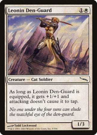 Leonin Den-Guard [Mirrodin] | Exor Games Bridgewater