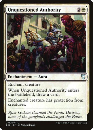 Unquestioned Authority [Commander 2018] | Exor Games Bridgewater