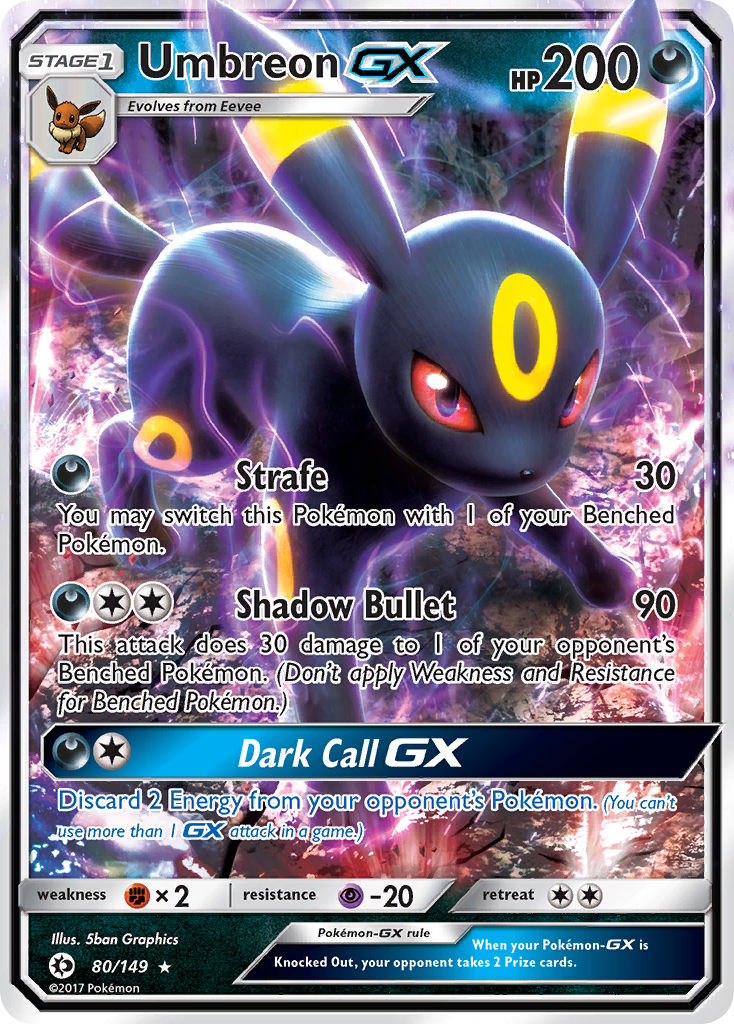 Umbreon GX (80/149) [Sun & Moon: Base Set] | Exor Games Bridgewater