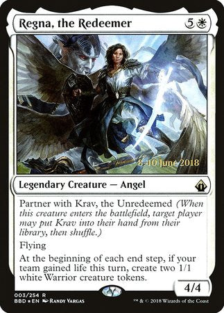 Regna, the Redeemer [Battlebond Promos] | Exor Games Bridgewater