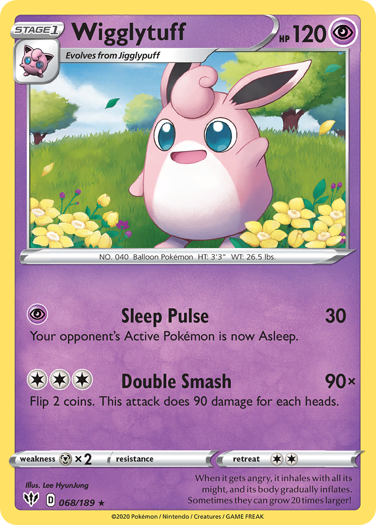 Wigglytuff (068/189) [Sword & Shield: Darkness Ablaze] | Exor Games Bridgewater