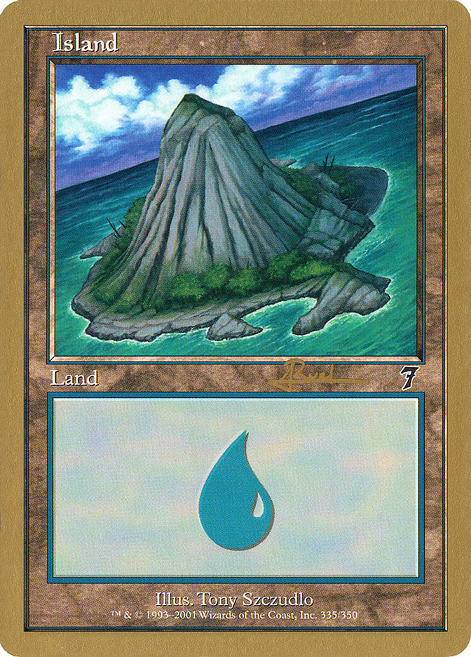 Island (ar335) (Antoine Ruel) [World Championship Decks 2001] | Exor Games Bridgewater