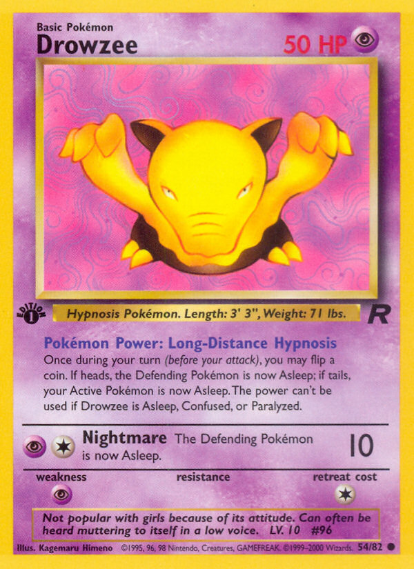 Drowzee (54/82) [Team Rocket 1st Edition] | Exor Games Bridgewater