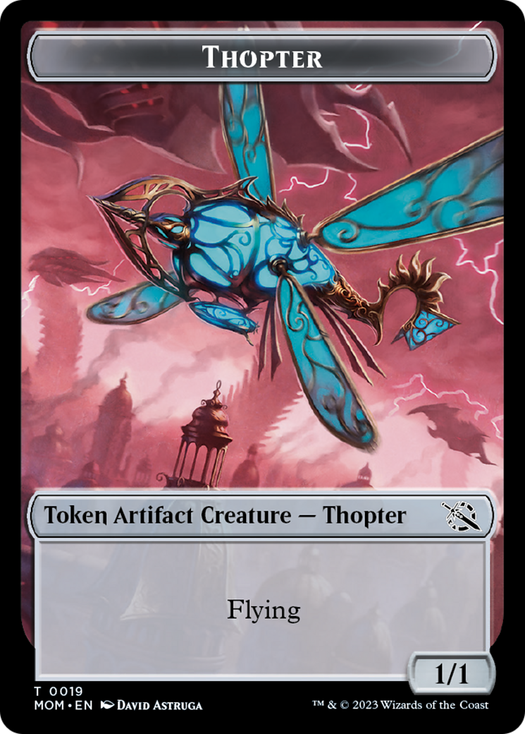 Thopter // Beast Double-Sided Token [March of the Machine Commander Tokens] | Exor Games Bridgewater