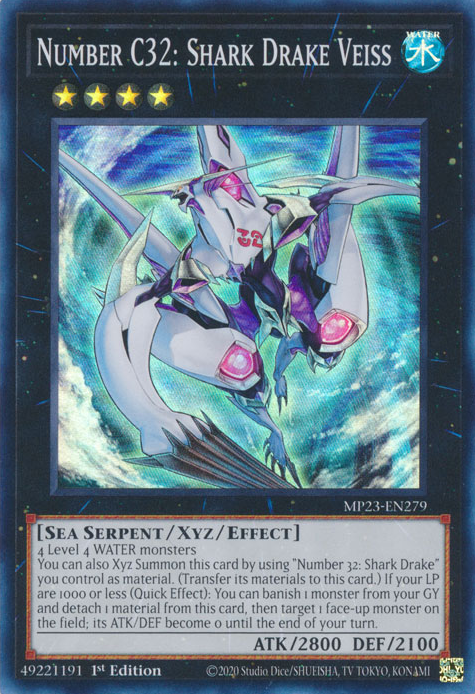 Number C32: Shark Drake Veiss [MP23-EN279] Super Rare | Exor Games Bridgewater