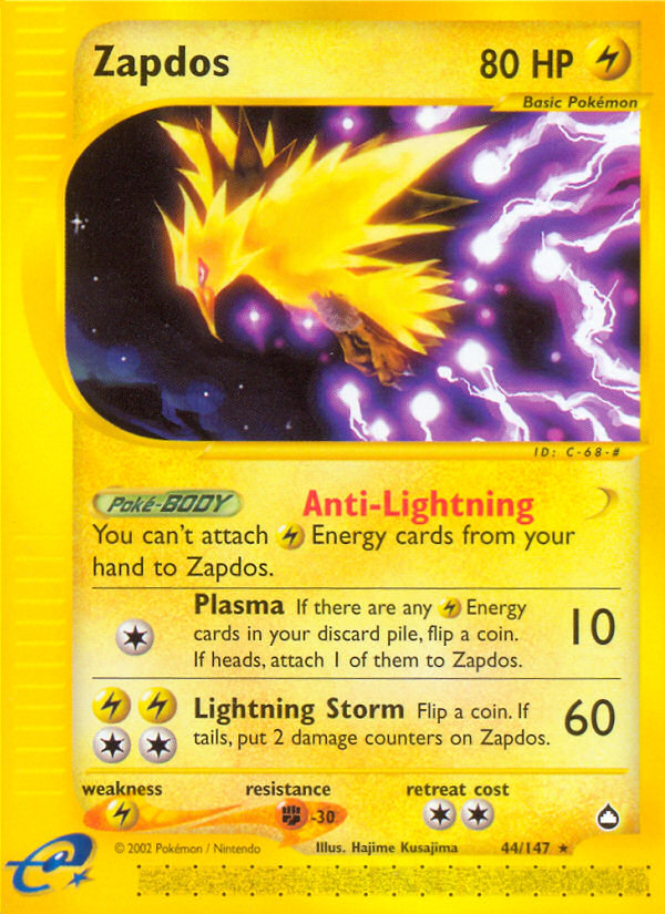 Zapdos (44/147) [Aquapolis] | Exor Games Bridgewater