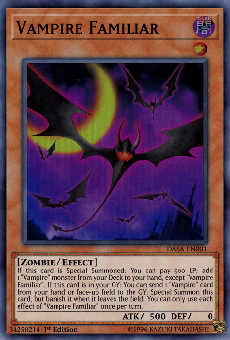 Vampire Familiar [DASA-EN001] Super Rare | Exor Games Bridgewater