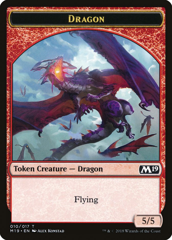 Dragon (010/017) [Core Set 2019 Tokens] | Exor Games Bridgewater