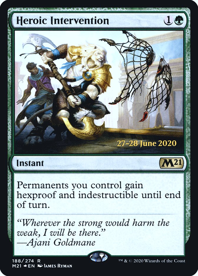 Heroic Intervention  [Core Set 2021 Prerelease Promos] | Exor Games Bridgewater