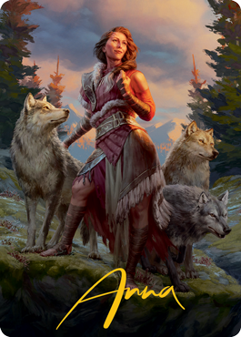 Arlinn, the Pack's Hope 1 Art Card (Gold-Stamped Signature) [Innistrad: Midnight Hunt Art Series] | Exor Games Bridgewater