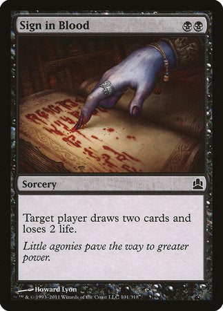 Sign in Blood [Commander 2011] | Exor Games Bridgewater