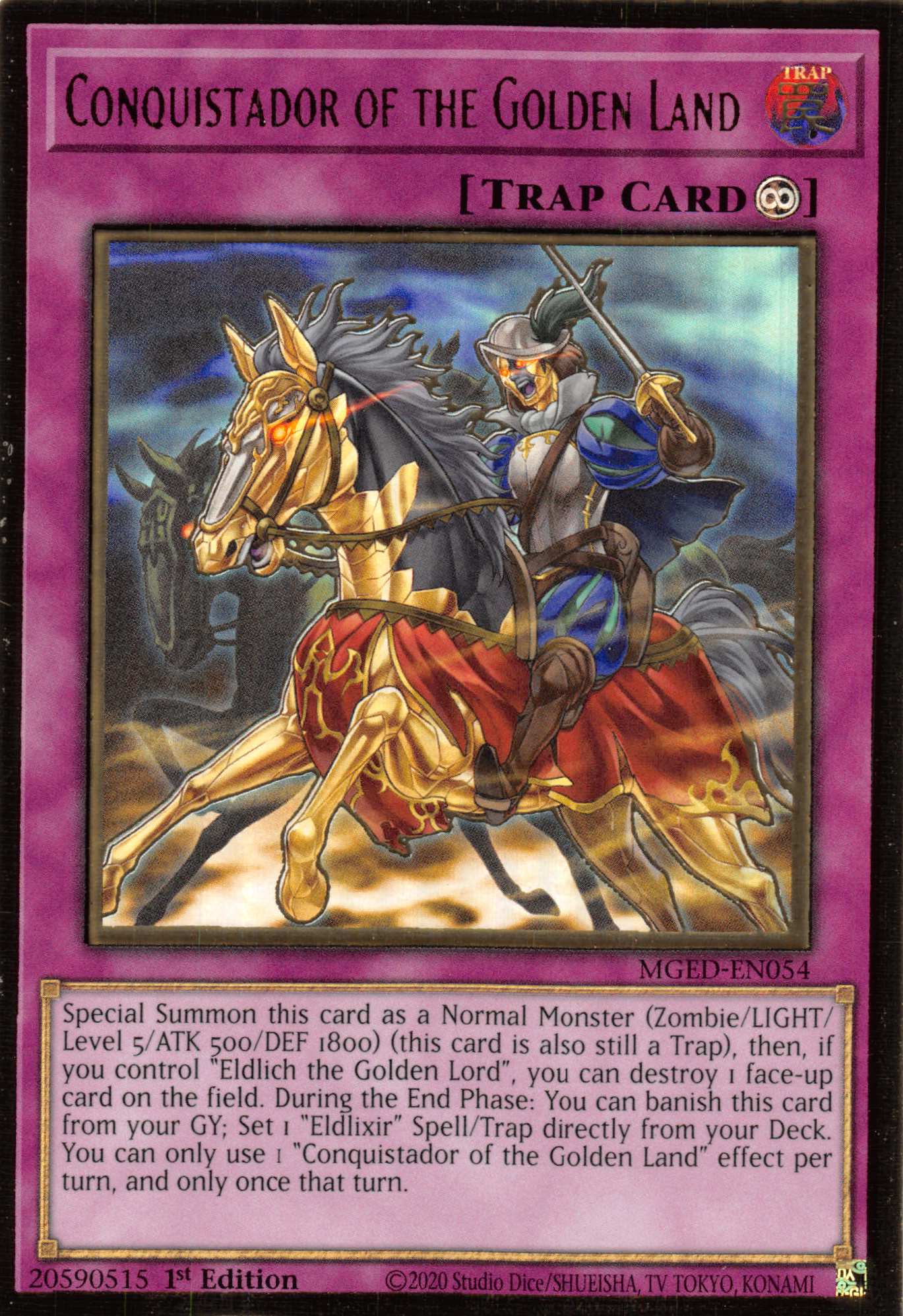 Conquistador of the Golden Land [MGED-EN054] Gold Rare | Exor Games Bridgewater
