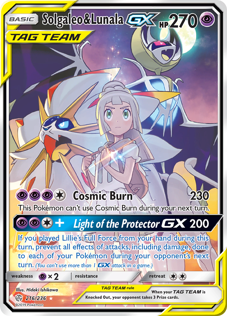 Solgaleo & Lunala GX (216/236) [Sun & Moon: Cosmic Eclipse] | Exor Games Bridgewater