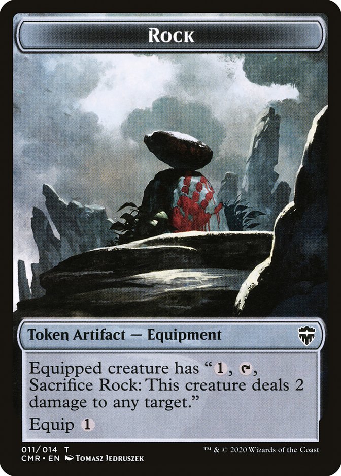 Rock Token [Commander Legends Tokens] | Exor Games Bridgewater