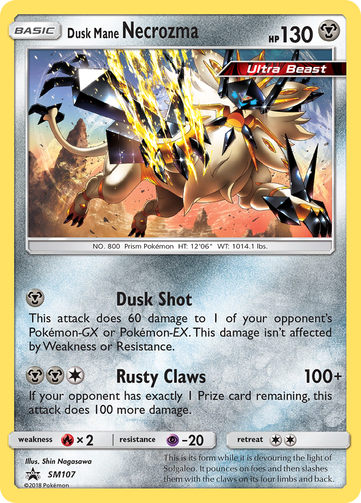 Dusk Mane Necrozma (SM107) [Sun & Moon: Black Star Promos] | Exor Games Bridgewater