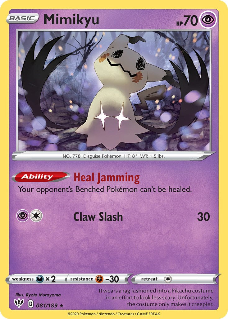 Mimikyu (081/189) (Cosmos Holo) [Sword & Shield: Darkness Ablaze] | Exor Games Bridgewater