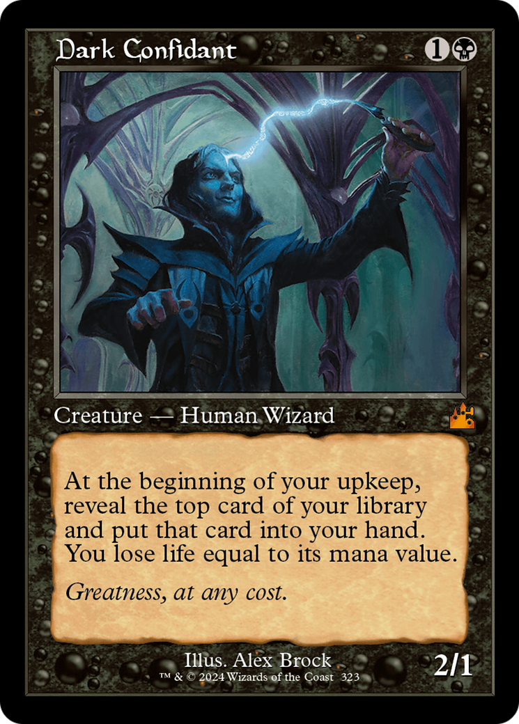 Dark Confidant (Retro Frame) [Ravnica Remastered] | Exor Games Bridgewater