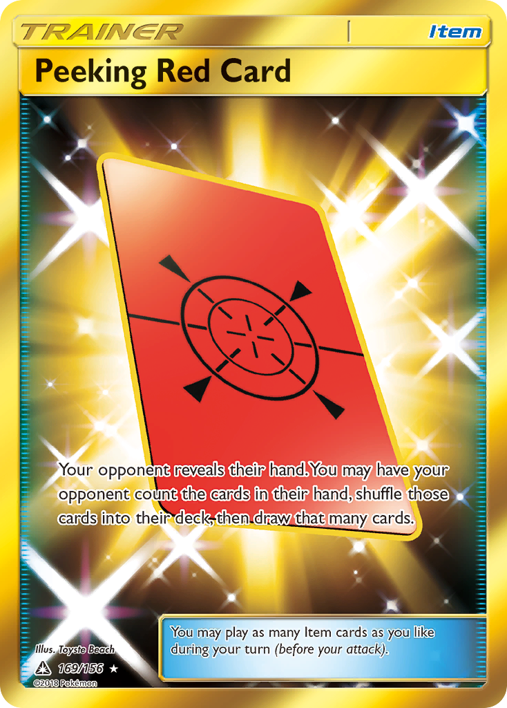 Peeking Red Card (169/156) [Sun & Moon: Ultra Prism] | Exor Games Bridgewater