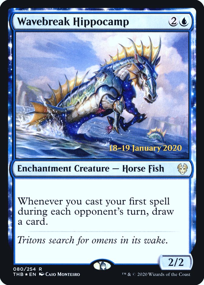 Wavebreak Hippocamp [Theros Beyond Death Prerelease Promos] | Exor Games Bridgewater