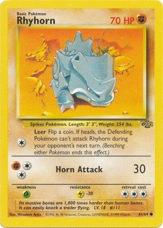 Rhyhorn (61/64) [Jungle Unlimited] | Exor Games Bridgewater