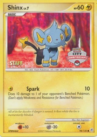 Shinx (98/130) (Staff City Championships Promo) [Nintendo: Black Star Promos] | Exor Games Bridgewater