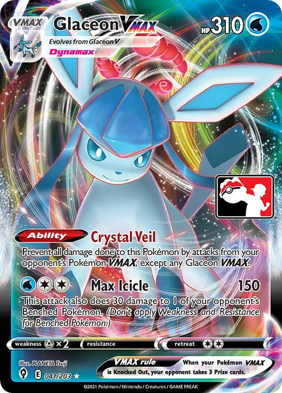 Glaceon VMAX (041/203) [Prize Pack Series One] | Exor Games Bridgewater