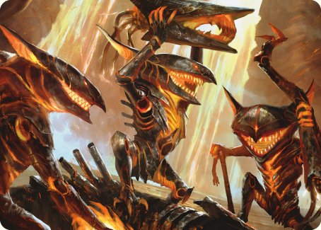 Gleeful Demolition Art Card [Phyrexia: All Will Be One Art Series] | Exor Games Bridgewater