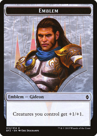 Emblem - Gideon, Ally of Zendikar [Battle for Zendikar Tokens] | Exor Games Bridgewater