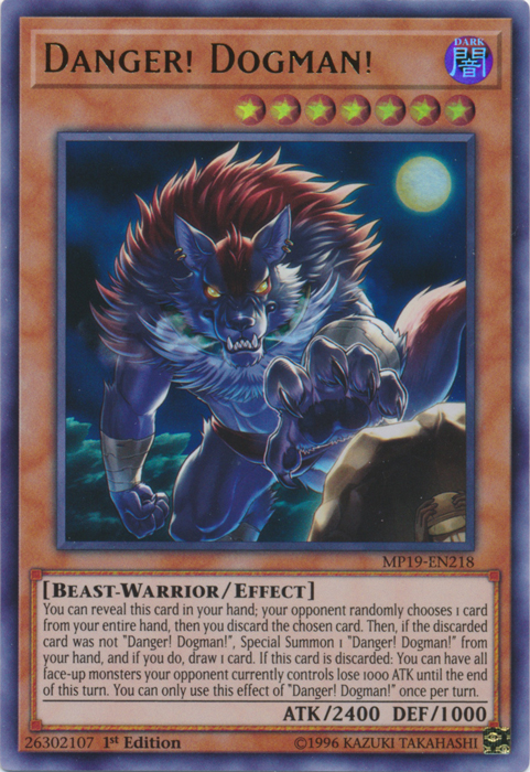 Danger! Dogman! [MP19-EN218] Ultra Rare | Exor Games Bridgewater