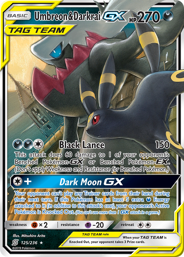 Umbreon & Darkrai GX (125/236) [Sun & Moon: Unified Minds] | Exor Games Bridgewater