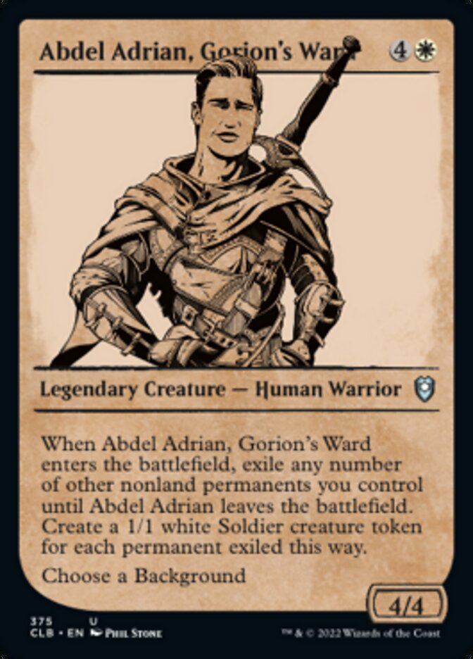 Abdel Adrian, Gorion's Ward (Showcase) [Commander Legends: Battle for Baldur's Gate] | Exor Games Bridgewater