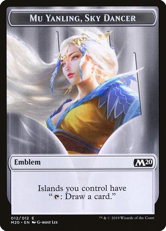 Emblem - Mu Yanling, Sky Dancer [Core Set 2020 Tokens] | Exor Games Bridgewater