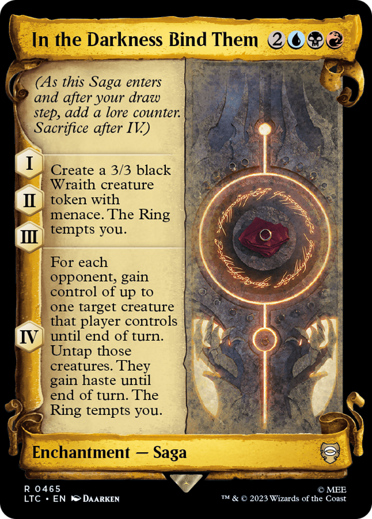 In the Darkness Bind Them [The Lord of the Rings: Tales of Middle-Earth Commander Showcase Scrolls] | Exor Games Bridgewater