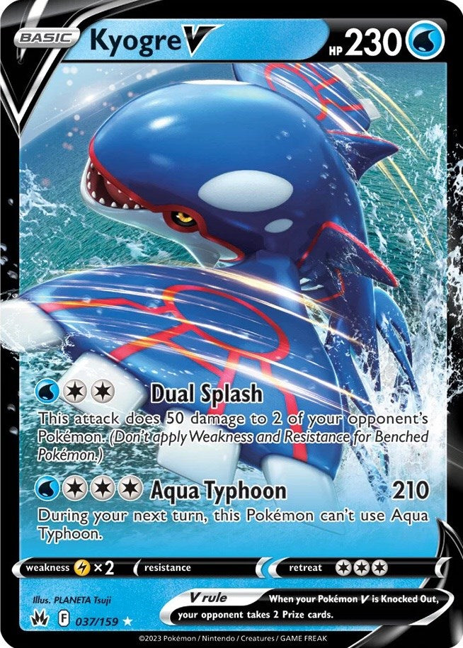 Kyogre V (037/159) [Sword & Shield: Crown Zenith] | Exor Games Bridgewater