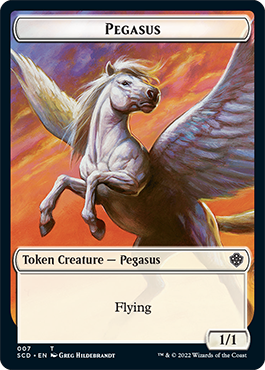 Pegasus // Faerie Double-Sided Token [Starter Commander Decks] | Exor Games Bridgewater