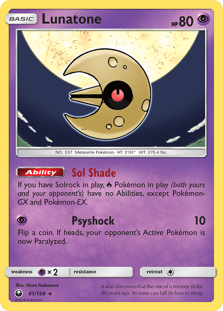 Lunatone (61/168) [Sun & Moon: Celestial Storm] | Exor Games Bridgewater