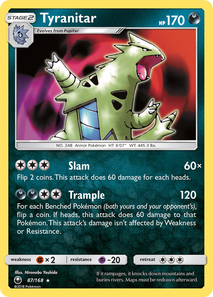 Tyranitar (87/168) [Sun & Moon: Celestial Storm] | Exor Games Bridgewater