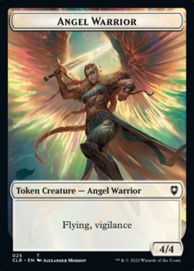 Kor Warrior // Angel Warrior Double-sided Token [Commander Legends: Battle for Baldur's Gate Tokens] | Exor Games Bridgewater